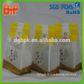 side gusset stand up square flat bottom clear plastic bags